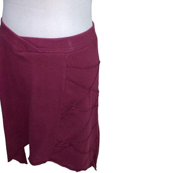 Luna Design Women's M Medium Skirt Elastic Waist Asymmetrical Hemline Textured - Picture 5 of 7